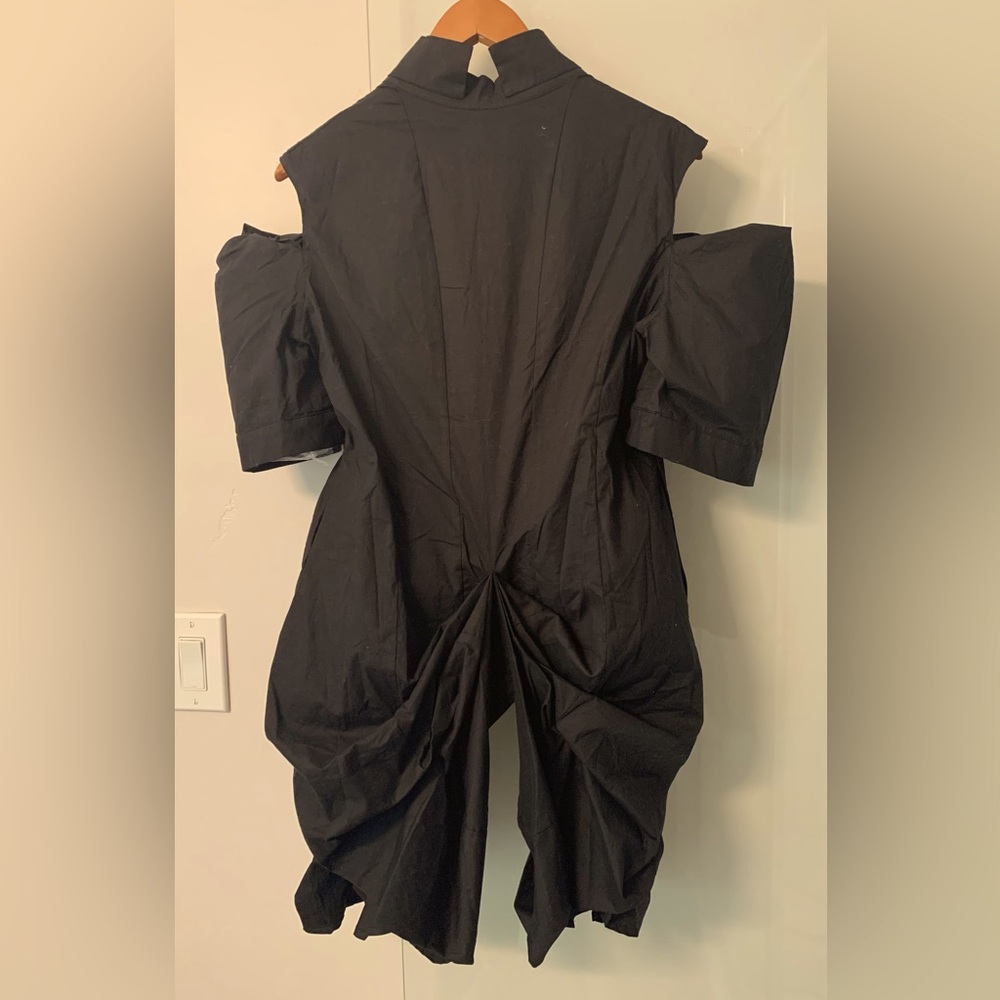 NWT Black TOV Romantic Cold-Shoulder Blouse